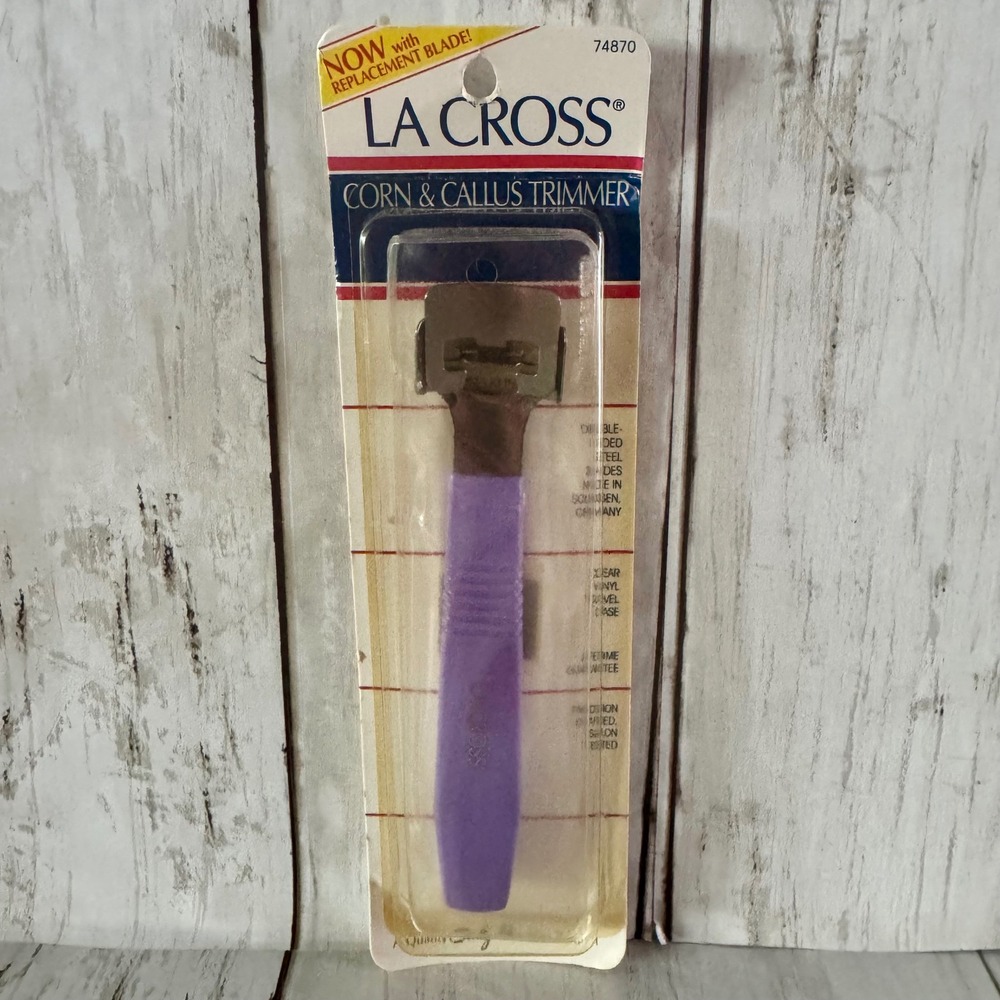 Vintage La Cross Corn & Callus Trimmer Sally Hansen 74870 Purple NIP